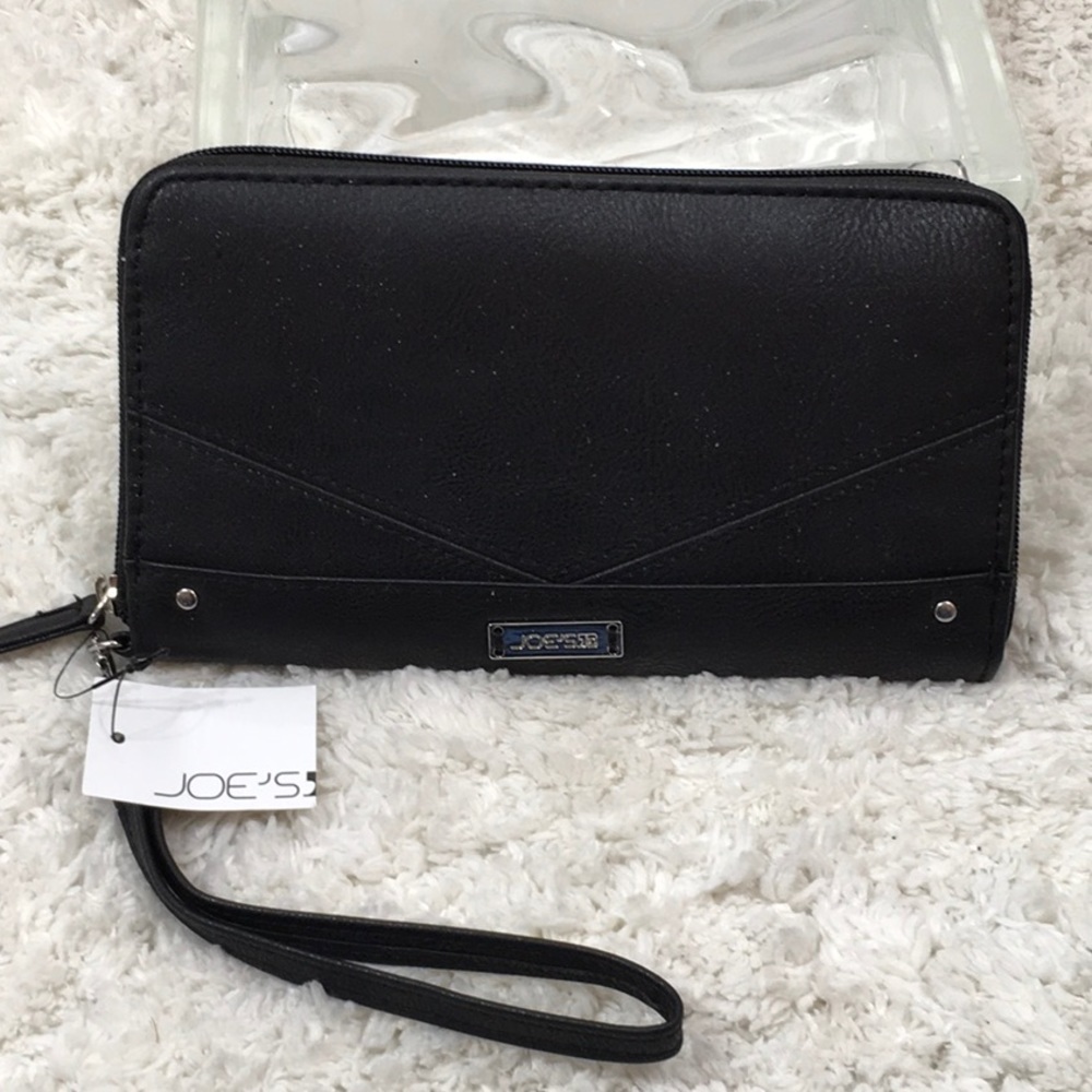Joe’s Jeans black zip around wallet/wristlet